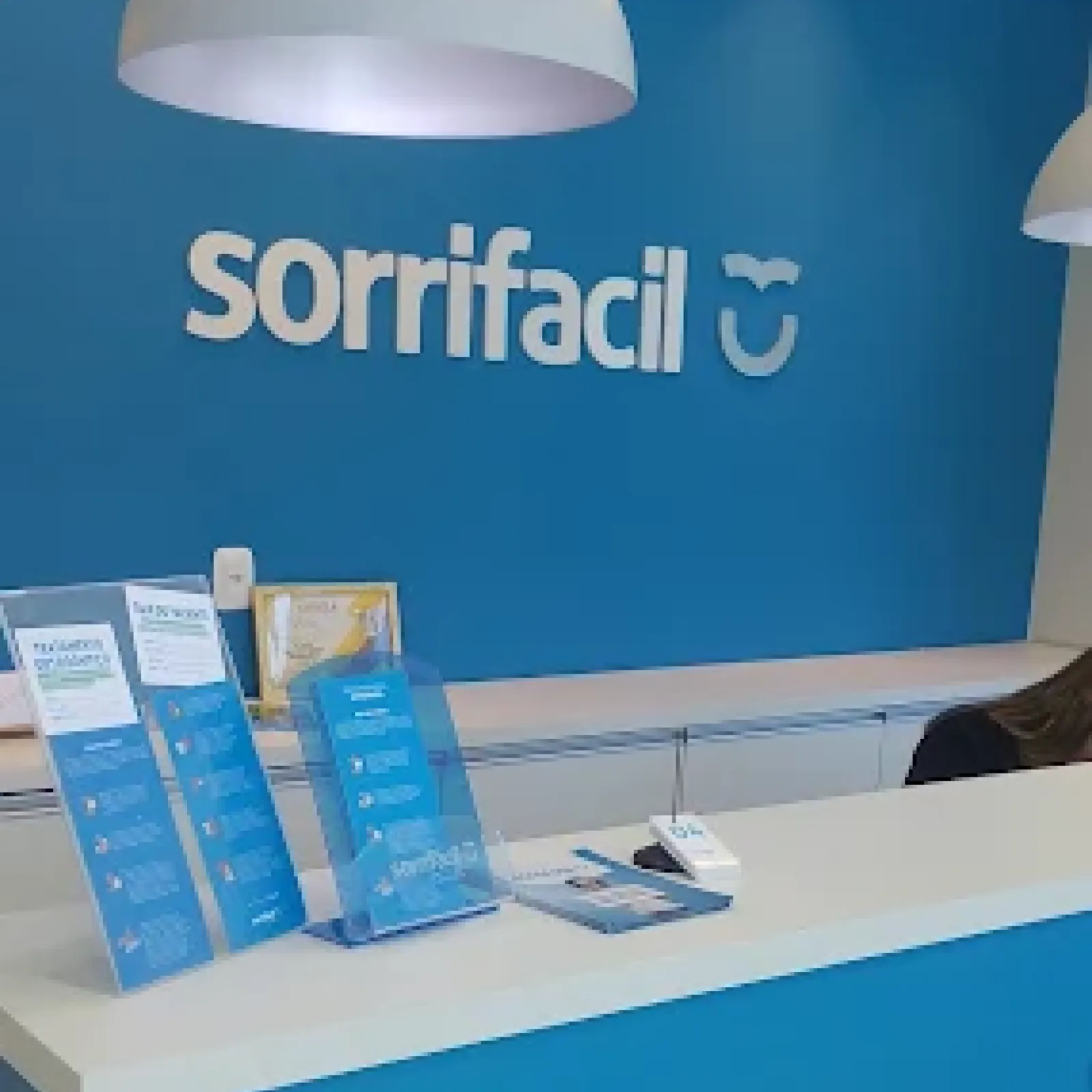 Balcão de atendimento da Sorrifácil Jaguarão